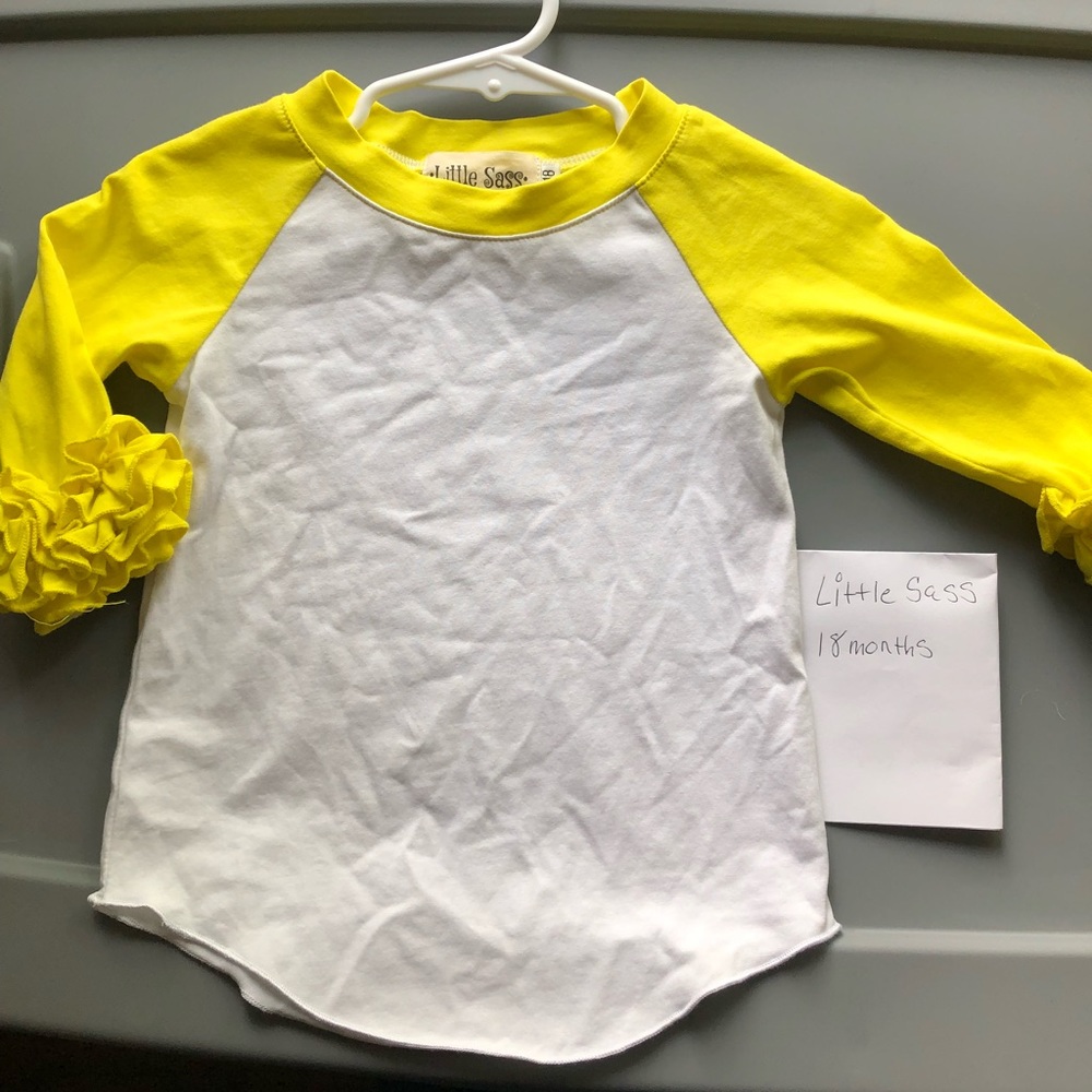 Little Sass Boutique Ruffle Sleeve Top